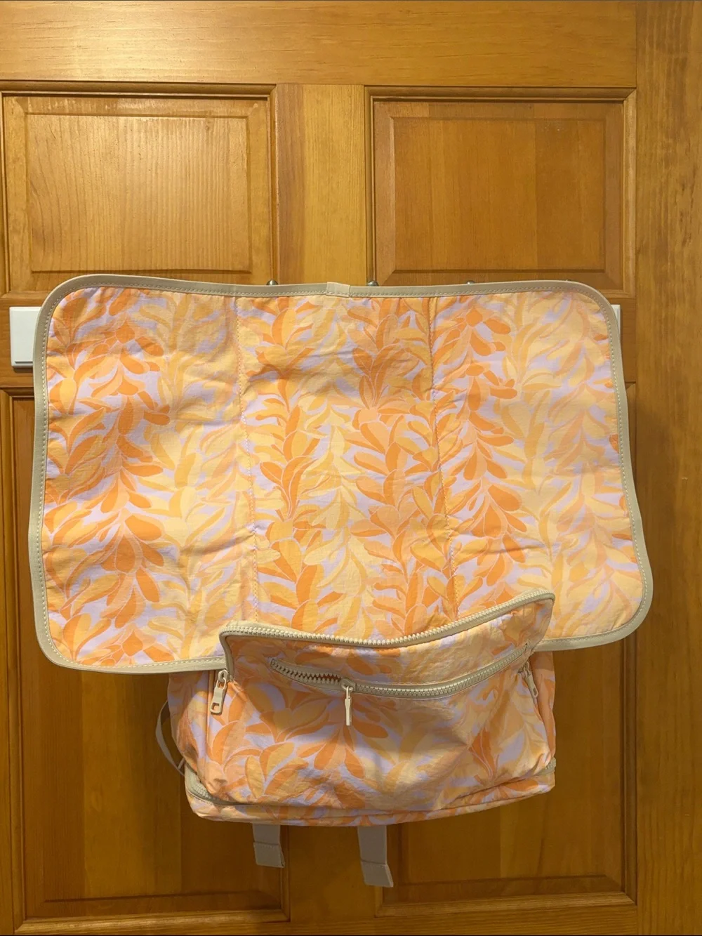 ALOHA Collection Le Bebe Diaper Bag - Lei Peach & Cream baby Backpack